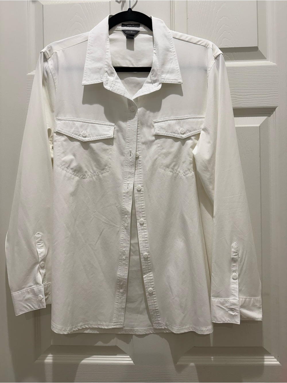 Eddie Bauer Departure White Long-Sleeve stretch Button-Up Shirt XL